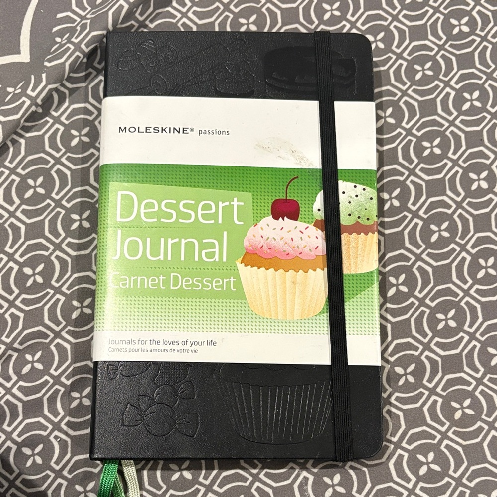 Moleskine Black Dessert Journal with Cupcake Design